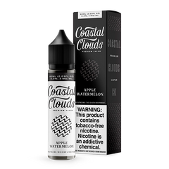 Coastal Clouds Apple Watermelon 60ml e-liquid bottle featuring a blend of crisp apples and juicy watermelon.