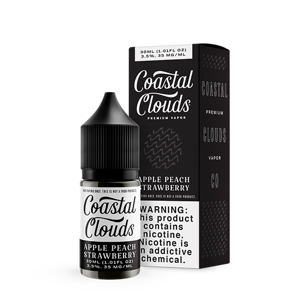 Coastal Clouds Salt - Apple Peach Strawberry 30mL bottle