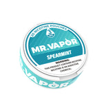 Mr. Vapor Nicotine Pouches - Spearmint flavor, 20 pouches per can. Tobacco-free, smokeless, and perfect for a clean nicotine experience.