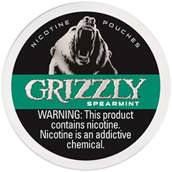 Grizzly Spearmint Nicotine Pouches - Refreshing and Smooth Flavor