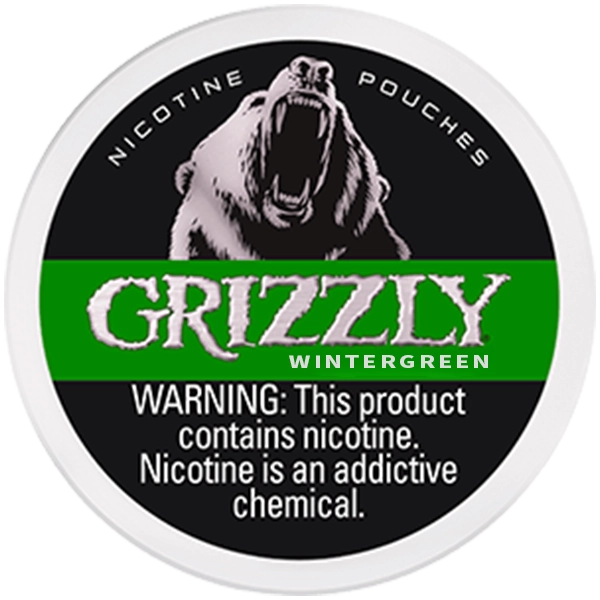 Grizzly Wintergreen Nicotine Pouches - Bold and Refreshing Flavor