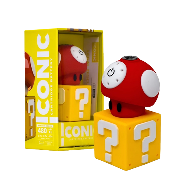 Iconic Mushroom Box - 510 Thread Battery - Red