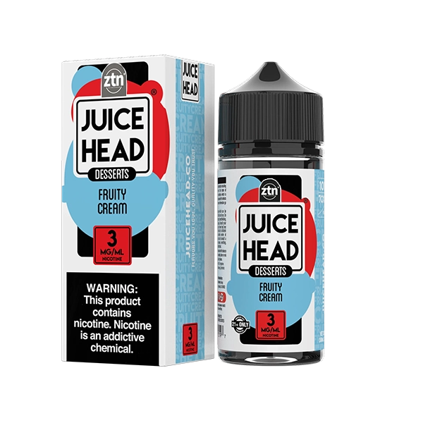 Juice Head Desserts Fruity Cream e-liquid, a delicious mix of berries and vanilla cream with a twist of key lime.