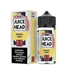 Juice Head Freeze Pineapple Guava e-liquid, a cool tropical blend in a 100mL bottle.