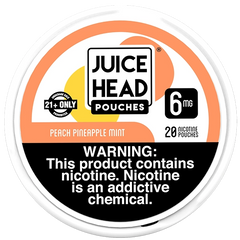 Juice Head Nicotine Pouches - Peach Pineapple Mint packaging