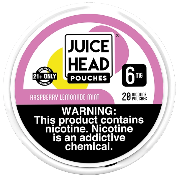 Juice Head Nicotine Pouches - Raspberry Lemonade Mint packaging