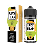 Juice Head Peach Pear 100ml e-liquid, capturing the harmony of peaches and pears in every drop.