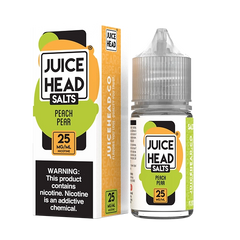 Peach Pear 30ml bottle by Juice Head Salts, capturing the essence of peach and pear flavors.