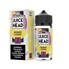 Juice Head Freeze Raspberry Lemonade e-liquid, a perfect mix of tangy and sweet with a menthol twist.