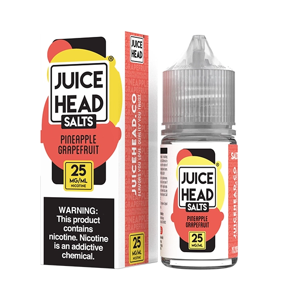 A 30mL bottle of Juice Head Salts featuring Pineapple Grapefruit flavor, available at Smoke Nest.