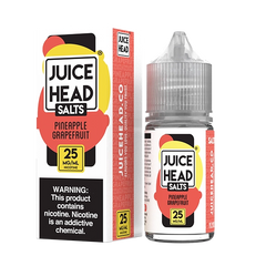 A 30mL bottle of Juice Head Salts featuring Pineapple Grapefruit flavor, available at Smoke Nest.