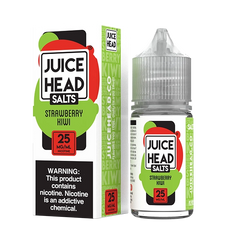 Juice Head Salts Strawberry Kiwi 30ml bottle - a vibrant blend of sweet strawberries and tangy kiwi flavors.