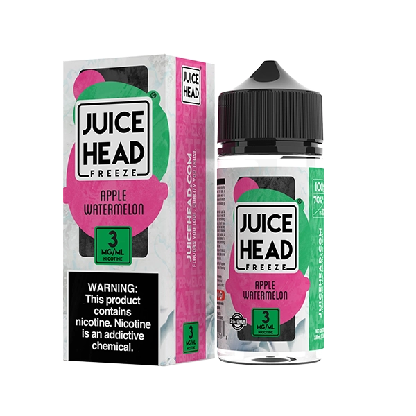 Juice Head Freeze Apple Watermelon e-liquid, a cool and refreshing flavor combination.