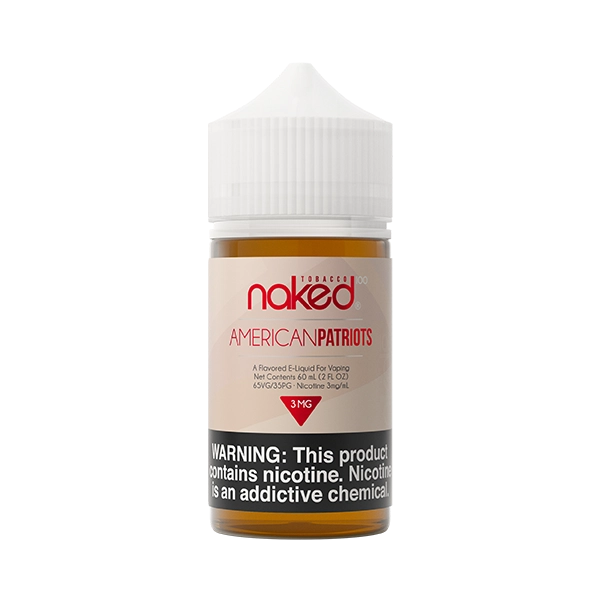 Naked 100 Tobacco - American Patriots 0mg, 3mg, 6mg, 12mg E-Liquid