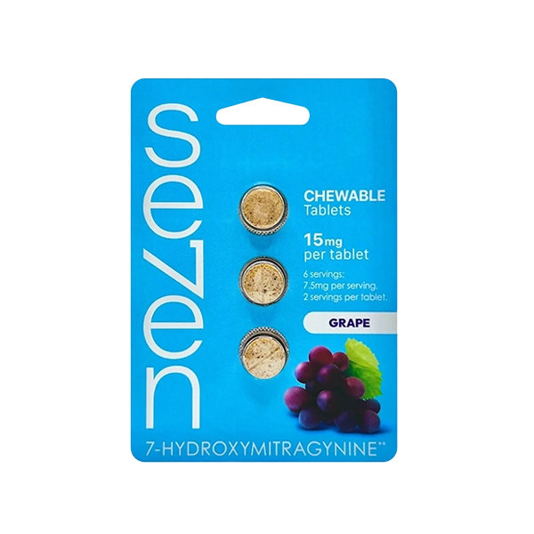 Se7en Kratom 7-Hydroxy 15mg Tablets (3ct) – Grape flavor. Bold and fruity kratom tablets packed with 15mg of 7-hydroxymitragynine for a smooth and enjoyable experience.