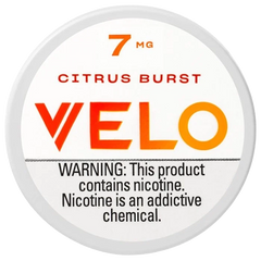 Velo Nicotine Pouches - Citrus Burst, 4mg and 7mg, 20 pouches per can