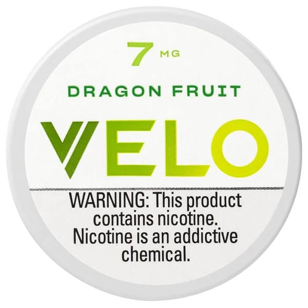 Velo Nicotine Pouches - Dragon Fruit, 4mg and 7mg, 20 pouches per can