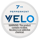 Velo Nicotine Pouches - Peppermint, 4mg and 7mg, 20 pouches per can