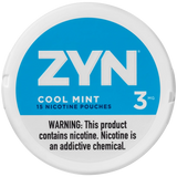 Image of a pack of ZYN Nicotine Pouches Cool Mint with the label showing ‘Cool Mint’ flavor and ‘30ml’ size.