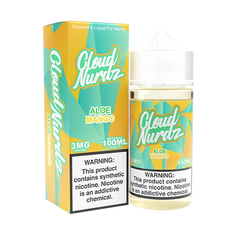 Bottle of Cloud Nurdz - Aloe Mango 100mL E-Liquid with aloe and mangoes