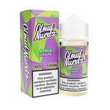 Bottle of Cloud Nurdz - Apple Grape 100mL E-Liquid with apples and grapes