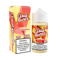 Bottle of Cloud Nurdz - Banana Dragon Berry 100mL E-Liquid with bananas, dragon fruit, and berries