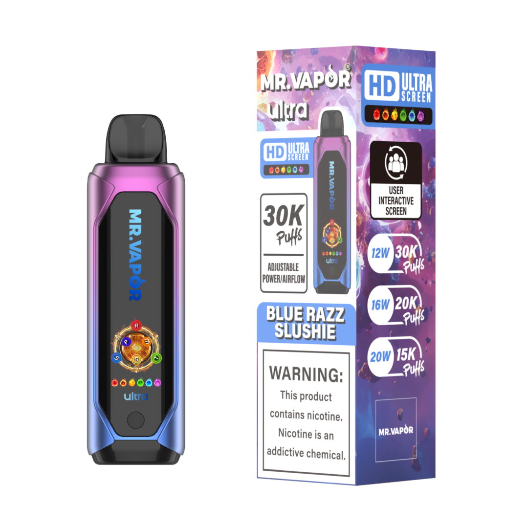 Buy Mr. Vapor Ultra 30k Puffs - Disposable Vape Blue Razz Slushie