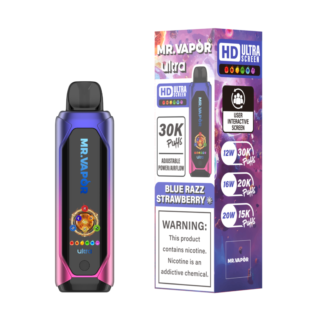 Buy Mr. Vapor Ultra 30k Puffs - Disposable Vape Blue Razz Strawberry