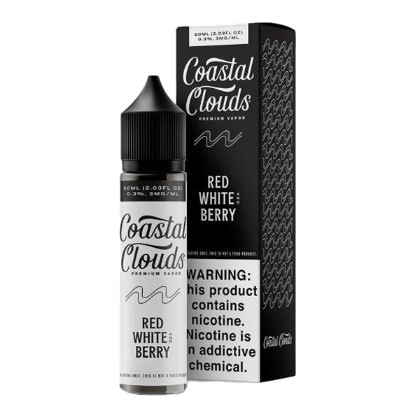 Coastal Clouds Red White and Berry 60mL E-Liquid Bottle