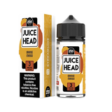 Juice Head Orange Mango e-liquid, a sweet and tangy flavor fusion in a 100ml bottle.