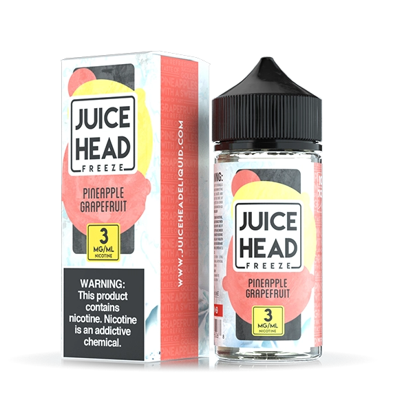 Juice Head Freeze Pineapple Grapefruit e-liquid, a cool and tangy flavor combination.