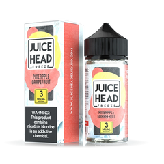 Juice Head Freeze Pineapple Grapefruit e-liquid, a cool and tangy flavor combination.