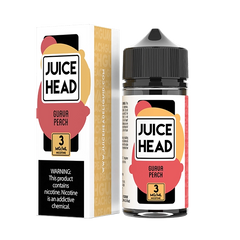 Juice Head Guava Peach e-liquid, a tropical blend of guava and peach in a 100ml bottle.