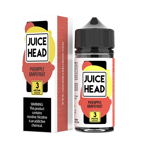 Juice Head Pineapple Grapefruit e-liquid, a tropical blend of pineapple and grapefruit in a 100ml bottle.