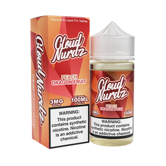 Bottle of Cloud Nurdz - Peach Dragon Fruit 100mL E-Liquid with peaches and dragon fruit