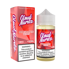 Bottle of Cloud Nurdz - Pomegranate Berry 100mL E-Liquid with pomegranates and berries