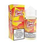 Bottle of Cloud Nurdz - Strawberry Lemon 100mL E-Liquid with strawberries and lemons