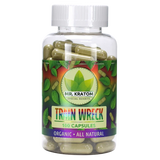 Mr. Kratom 100 Capsules – Trainwreck Strain. A powerful full-spectrum kratom blend for balanced energy, relief, and relaxation.