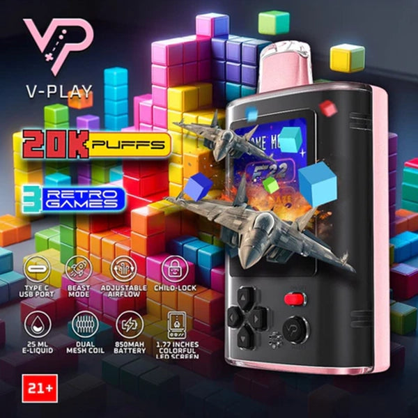 V-Play 20K Disposable Featuring 3 Built in Classic Games - Vape, Play, Enjoy!