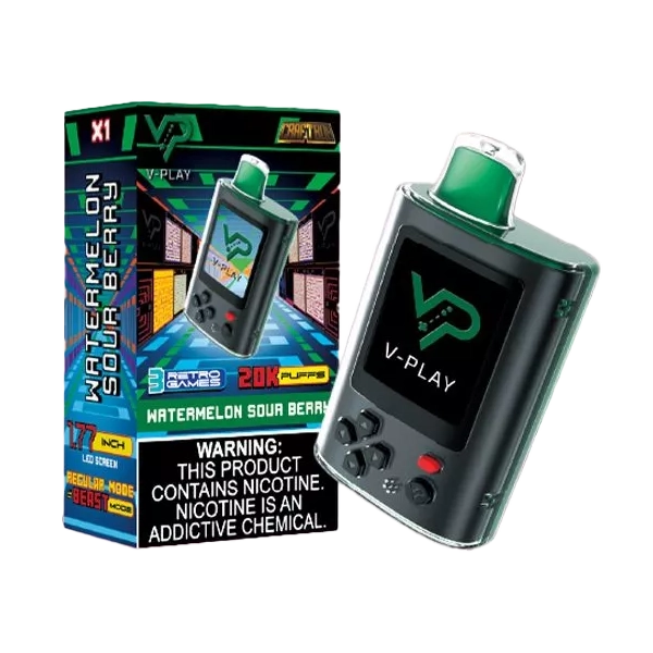 V-Play 20K Disposable Vape Watermelon Sour Berry Flavor