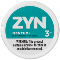 ZYN Menthol Nicotine Pouches - The essence of cool, mentholated nicotine satisfaction in every pouch.